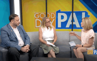 A screenshot of ABC27 Good Day PA segment where Verber Dental Group is discussing PA dental access crisis with Rep. Rusnock